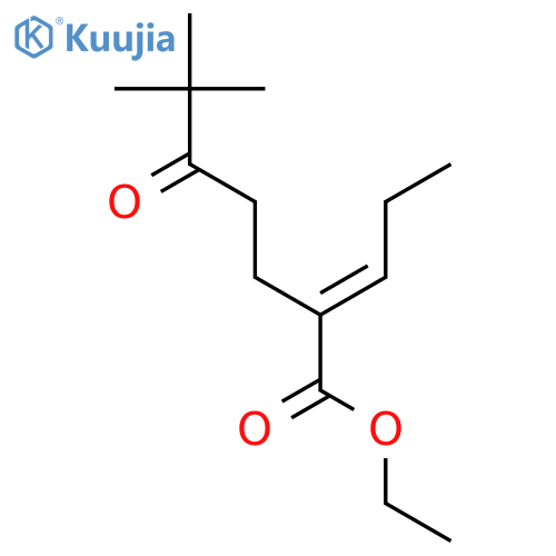 Heptanoic acid, 6,6-dimethyl-5-oxo-2-propylidene-, ethyl ester, (E)- structure