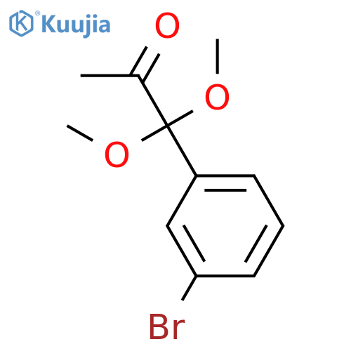 2-Propanone, 1-(3-bromophenyl)-1,1-dimethoxy- structure
