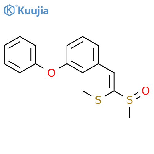 Benzene, 1-[2-(methylsulfinyl)-2-(methylthio)ethenyl]-3-phenoxy- structure