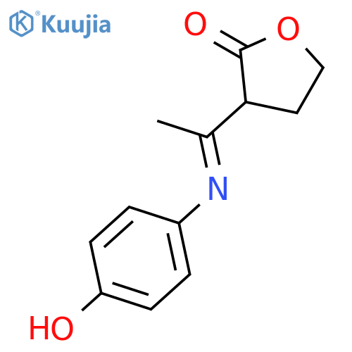 2(3H)-Furanone, dihydro-3-[1-[(4-hydroxyphenyl)imino]ethyl]- structure