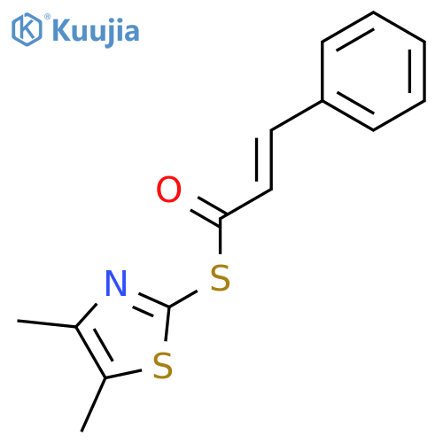 2-Propenethioic acid, 3-phenyl-, S-(4,5-dimethyl-2-thiazolyl) ester structure