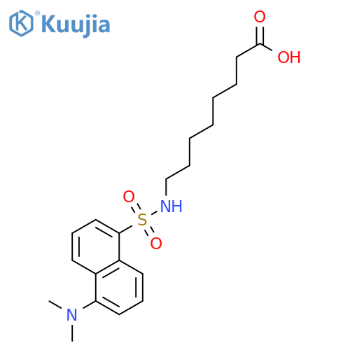 8-{[5-(Dimethylamino)naphthalene-1-sulfonyl]amino}octanoic acid structure