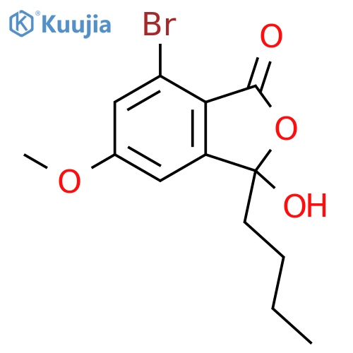 1(3H)-ISOBENZOFURANONE, 7-BROMO-3-BUTYL-3-HYDROXY-5-METHOXY- structure