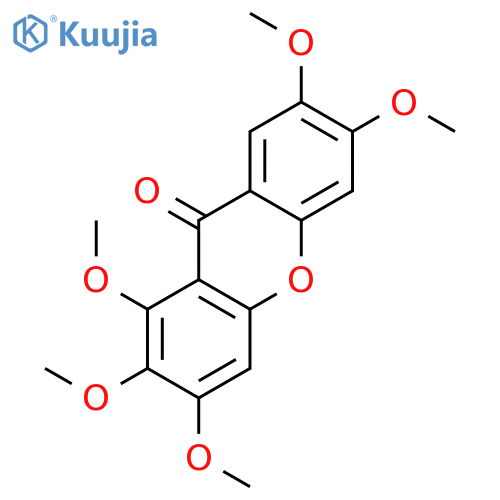 1,2,3,6,7-pentamethoxy-xanthen-9-one structure