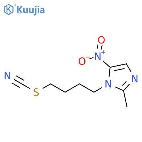 Thiocyanic acid, 4-(2-methyl-5-nitro-1H-imidazol-1-yl)butyl ester structure
