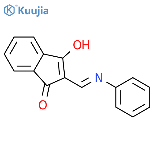 1H-INDEN-1-ONE, 3-HYDROXY-2-[(PHENYLIMINO)METHYL]- structure