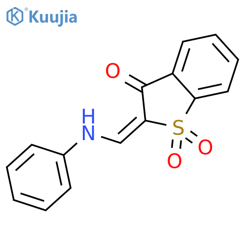 Benzo[b]thiophen-3(2H)-one, 2-[(phenylamino)methylene]-, 1,1-dioxide structure