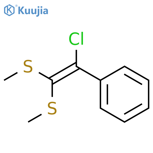 Benzene, [1-chloro-2,2-bis(methylthio)ethenyl]- structure