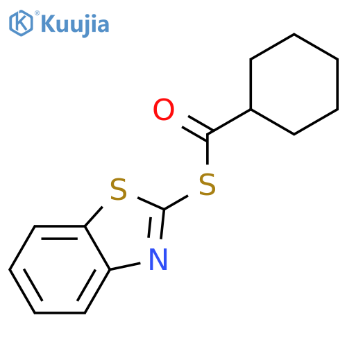 CYCLOHEXANECARBOTHIOIC ACID, S-2-BENZOTHIAZOLYL ESTER structure