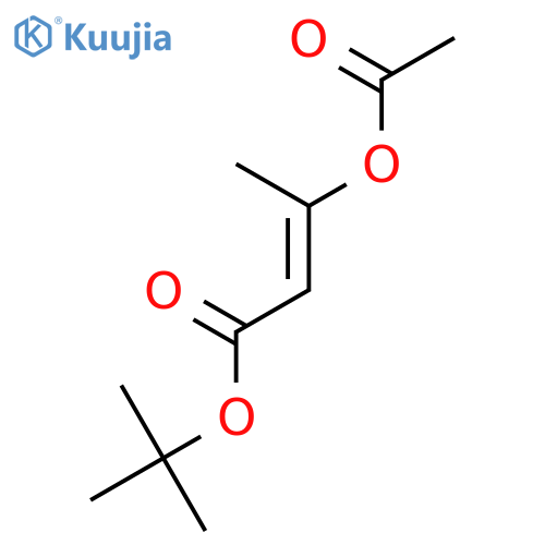 2-Butenoic acid, 3-(acetyloxy)-, 1,1-dimethylethyl ester structure