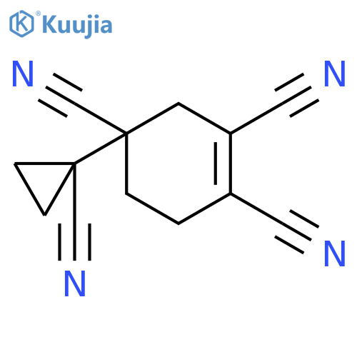 1-Cyclohexene-1,2,4-tricarbonitrile, 4-(1-cyanocyclopropyl)- structure