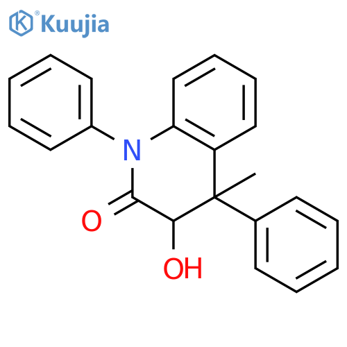 2(1H)-Quinolinone, 3,4-dihydro-3-hydroxy-4-methyl-1,4-diphenyl-, cis- (9CI) structure
