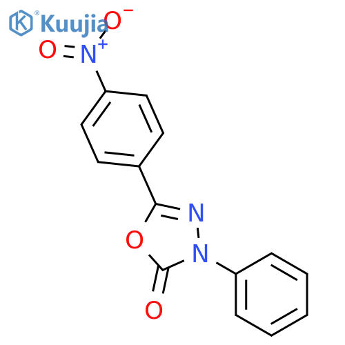 1,3,4-Oxadiazol-2(3H)-one, 5-(4-nitrophenyl)-3-phenyl- structure