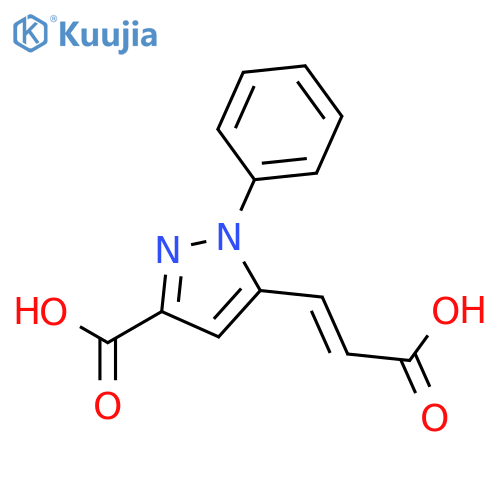 1H-PYRAZOLE-3-CARBOXYLIC ACID, 5-(2-CARBOXYETHENYL)-1-PHENYL- structure