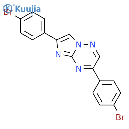 Imidazo[1,2-b][1,2,4]triazine, 3,6-bis(4-bromophenyl)- structure
