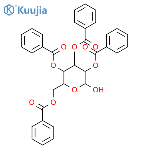 2,3,4,6-Tetra-O-benzoyl-β-D-glucopyranose structure