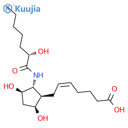 5-Heptenoic acid,7-[3,5-dihydroxy-2-[(2-hydroxy-1-oxoheptyl)amino]cyclopentyl]-, [1R-[1a(Z),2b(S*),3a,5a]]- (9CI) structure