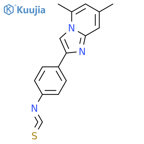Imidazo[1,2-a]pyridine, 2-(4-isothiocyanatophenyl)-5,7-dimethyl- structure