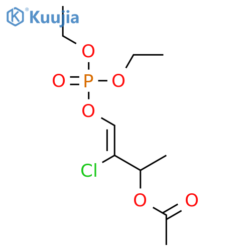 Phosphoric acid, 3-(acetyloxy)-2-chloro-1-butenyl diethyl ester structure