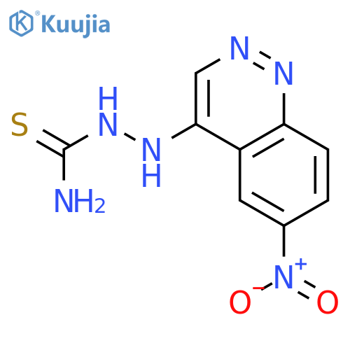 Hydrazinecarbothioamide, 2-(6-nitro-4-cinnolinyl)- structure
