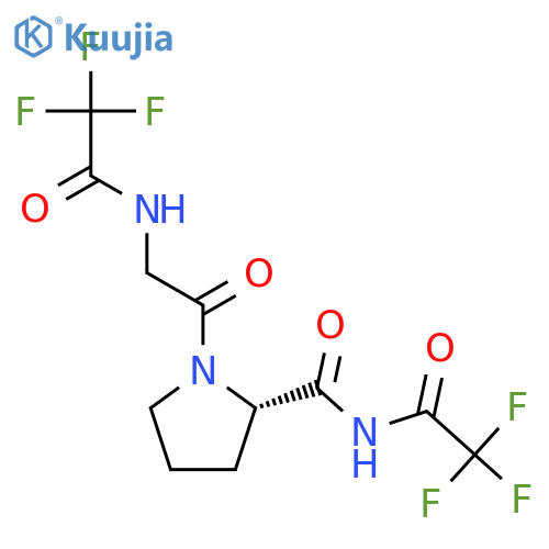 L-Prolinamide, N-(trifluoroacetyl)glycyl-N-(trifluoroacetyl)- structure