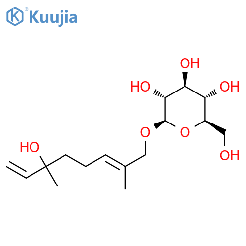 b-D-Glucopyranoside,(2E,6R)-6-hydroxy-2,6-dimethyl-2,7-octadien-1-yl structure