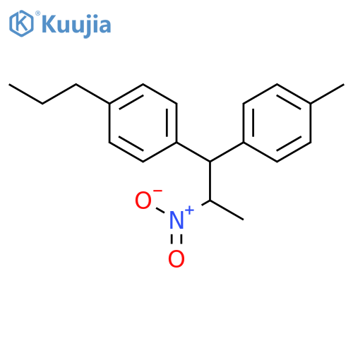BENZENE, 1-METHYL-4-[2-NITRO-1-(4-PROPYLPHENYL)PROPYL]- structure