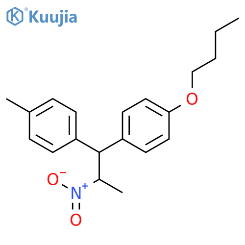 Benzene, 1-butoxy-4-[1-(4-methylphenyl)-2-nitropropyl]- structure