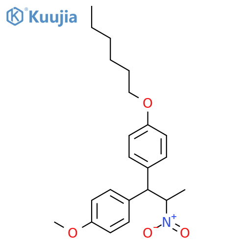 BENZENE, 1-(HEXYLOXY)-4-[1-(4-METHOXYPHENYL)-2-NITROPROPYL]- structure