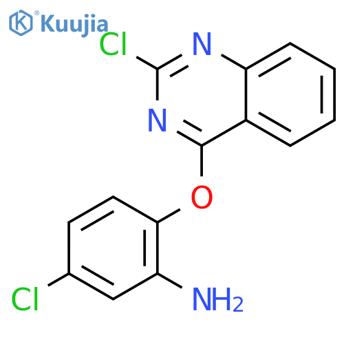 Benzenamine, 5-chloro-2-[(2-chloro-4-quinazolinyl)oxy]- structure
