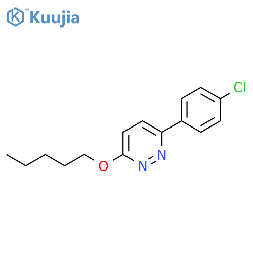PYRIDAZINE, 3-(4-CHLOROPHENYL)-6-(PENTYLOXY)- structure