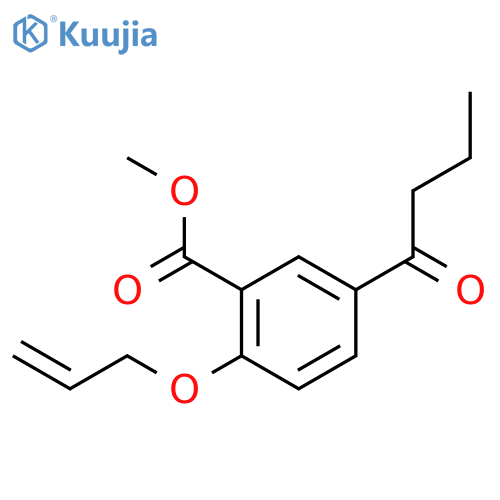 BENZOIC ACID, 5-(1-OXOBUTYL)-2-(2-PROPENYLOXY)-, METHYL ESTER structure
