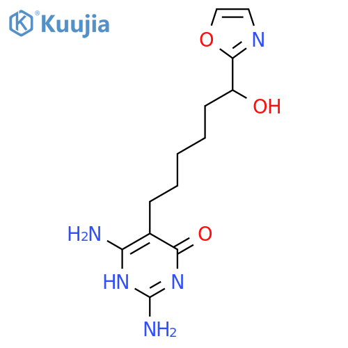 4(1H)-Pyrimidinone, 2,6-diamino-5-[6-hydroxy-6-(2-oxazolyl)hexyl]- structure