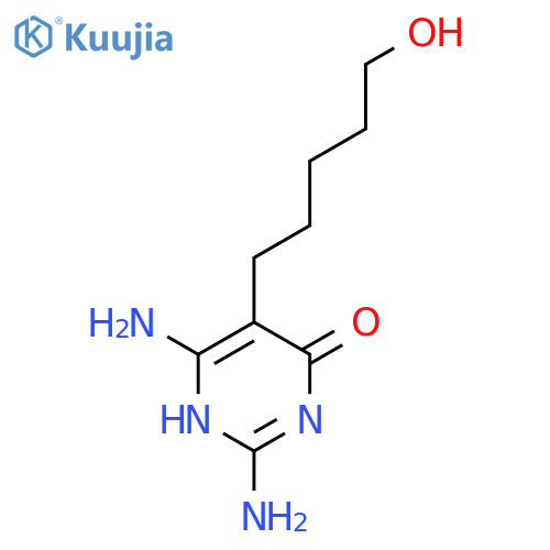 4(1H)-Pyrimidinone, 2,6-diamino-5-(5-hydroxypentyl)- structure