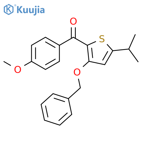 Methanone,(4-methoxyphenyl)[5-(1-methylethyl)-3-(phenylmethoxy)-2-thienyl]- structure