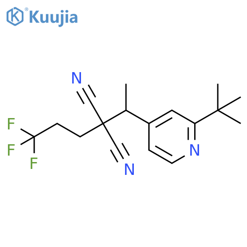Propanedinitrile,[1-[2-(1,1-dimethylethyl)-4-pyridinyl]ethyl](3,3,3-trifluoropropyl)- structure