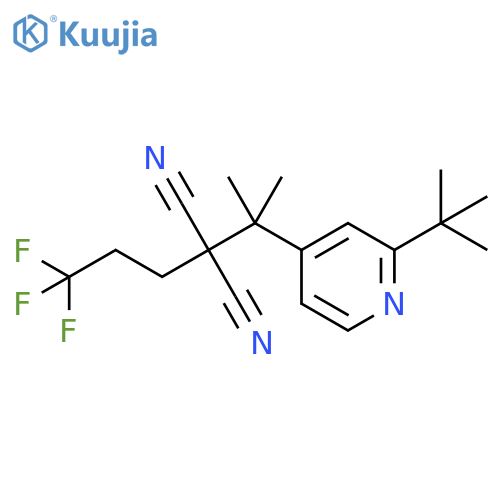 Propanedinitrile,[1-[2-(1,1-dimethylethyl)-4-pyridinyl]-1-methylethyl](3,3,3-trifluoropropyl)- structure