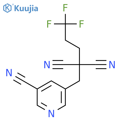 Propanedinitrile, [(5-cyano-3-pyridinyl)methyl](3,3,3-trifluoropropyl)- structure