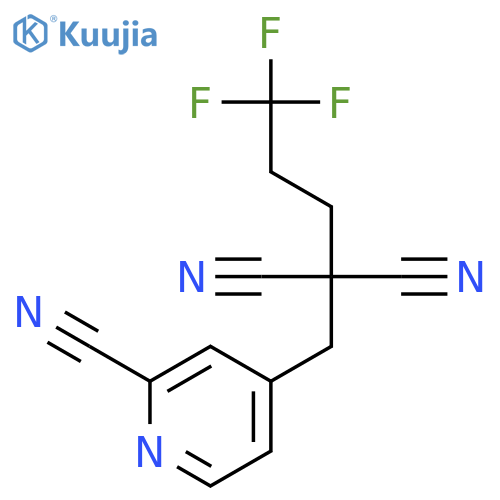 Propanedinitrile, [(2-cyano-4-pyridinyl)methyl](3,3,3-trifluoropropyl)- structure