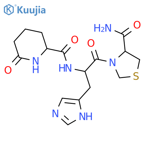 2-Piperidinecarboxamide,N-[2-[4-(aminocarbonyl)-3-thiazolidinyl]-1-(1H-imidazol-5-ylmethyl)-2-oxoethyl]-6-oxo- structure