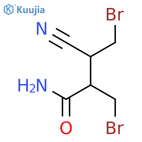 4-Bromo-2-(bromomethyl)-3-cyanobutanamide structure