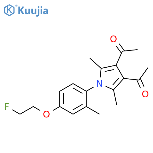 Ethanone,1,1'-[1-[4-(2-fluoroethoxy)-2-methylphenyl]-2,5-dimethyl-1H-pyrrole-3,4-diyl]bis- structure