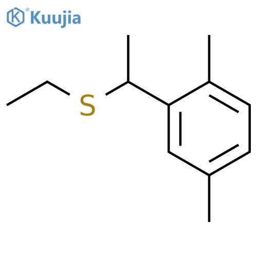 Benzene, 2-[1-(ethylthio)ethyl]-1,4-dimethyl- structure