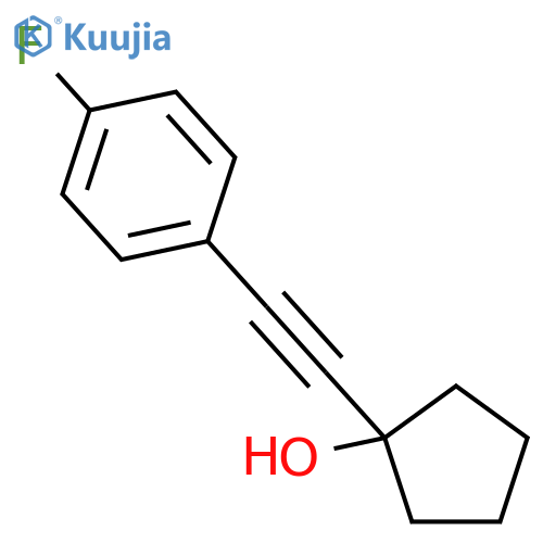 Cyclopentanol, 1-[(4-fluorophenyl)ethynyl]- structure
