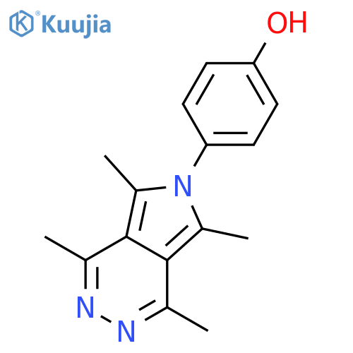 Phenol, 4-(1,4,5,7-tetramethyl-6H-pyrrolo[3,4-d]pyridazin-6-yl)- structure