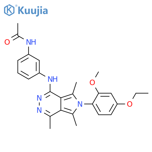 Acetamide,N-[3-[[6-(4-ethoxy-2-methoxyphenyl)-4,5,7-trimethyl-6H-pyrrolo[3,4-d]pyridazin-1-yl]amino]phenyl]- structure