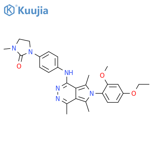 2-Imidazolidinone,1-[4-[[6-(4-ethoxy-2-methoxyphenyl)-4,5,7-trimethyl-6H-pyrrolo[3,4-d]pyridazin-1-yl]amino]phenyl]-3-methyl- structure
