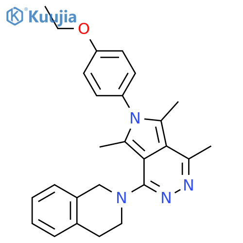 Isoquinoline,2-[6-(4-ethoxyphenyl)-4,5,7-trimethyl-6H-pyrrolo[3,4-d]pyridazin-1-yl]-1,2,3,4-tetrahydro- structure
