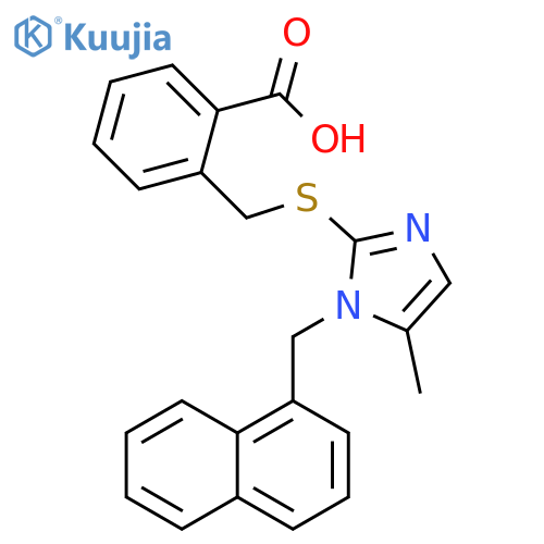 Benzoic acid,2-[[[5-methyl-1-(1-naphthalenylmethyl)-1H-imidazol-2-yl]thio]methyl]- structure
