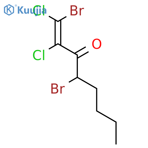 1-OCTEN-3-ONE, 1,4-DIBROMO-1,2-DICHLORO-, (E)- structure